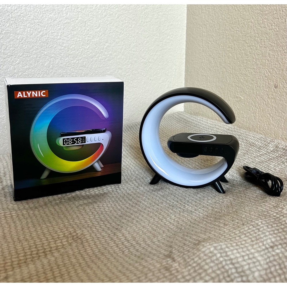 ALYNIC G6 Smart Atmosphere Lamp Bluetooth‎ Speaker Wireless Charger Alarm Clock